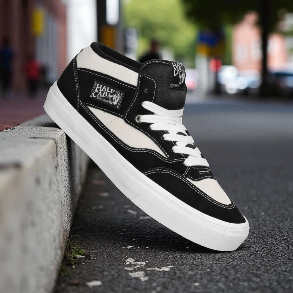 Vans Black and White Half Cab Sneakers